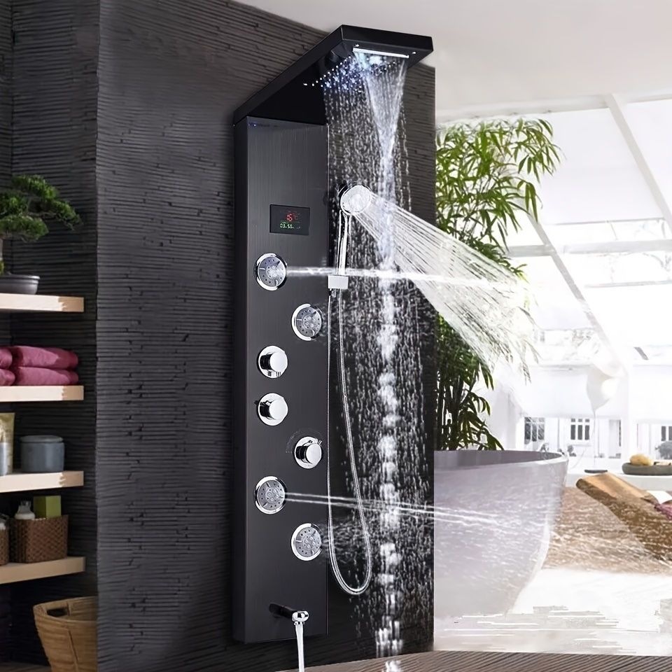 Thumbnail: Shower Panel Tower System Stainless Steel Multi-Function, Wall Mounted Shower Pa
