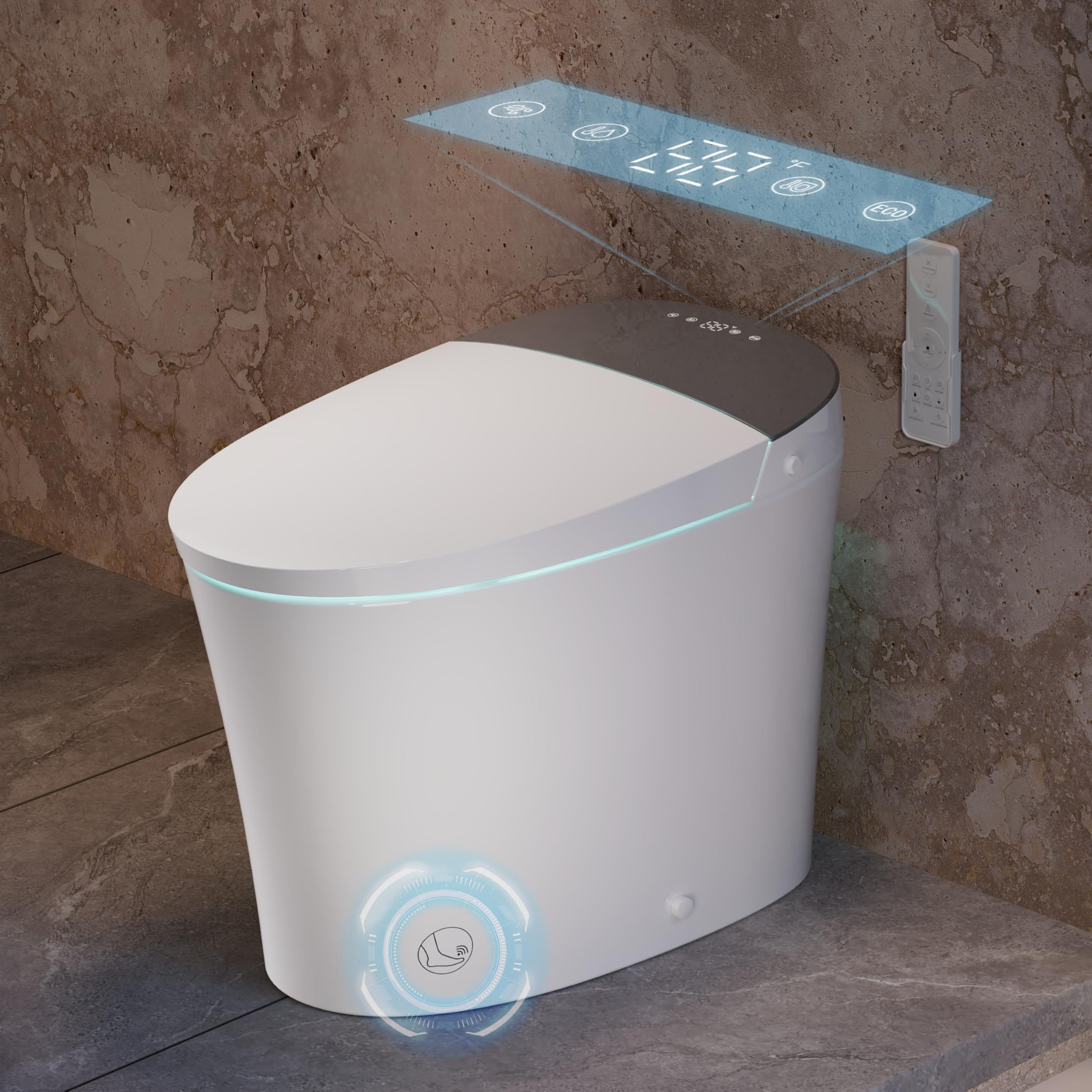 CANEST Smart Toilet with Bidet Built in, Dual-Flush 1.1/1.6GPF with 17" ADA C...