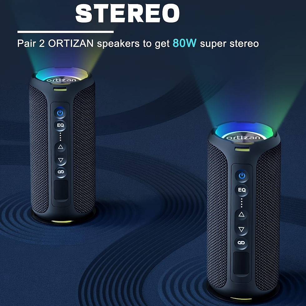 Thumbnail: Ortizan Wireless Speakers, 40W Loud Stereo Portable Wireless Speaker, Speakers W