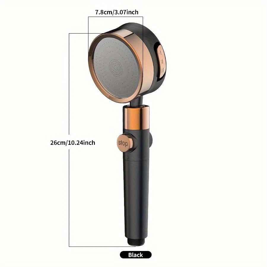 Thumbnail: 1pc Supercharged Filtered Shower Head | Three-Speed Adjustable, Super Pressurize