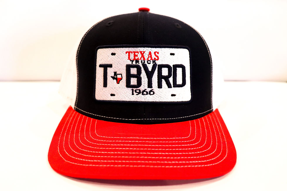 Texas Truck Red Black and White Hat
