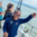 Young student at a fishing school outing