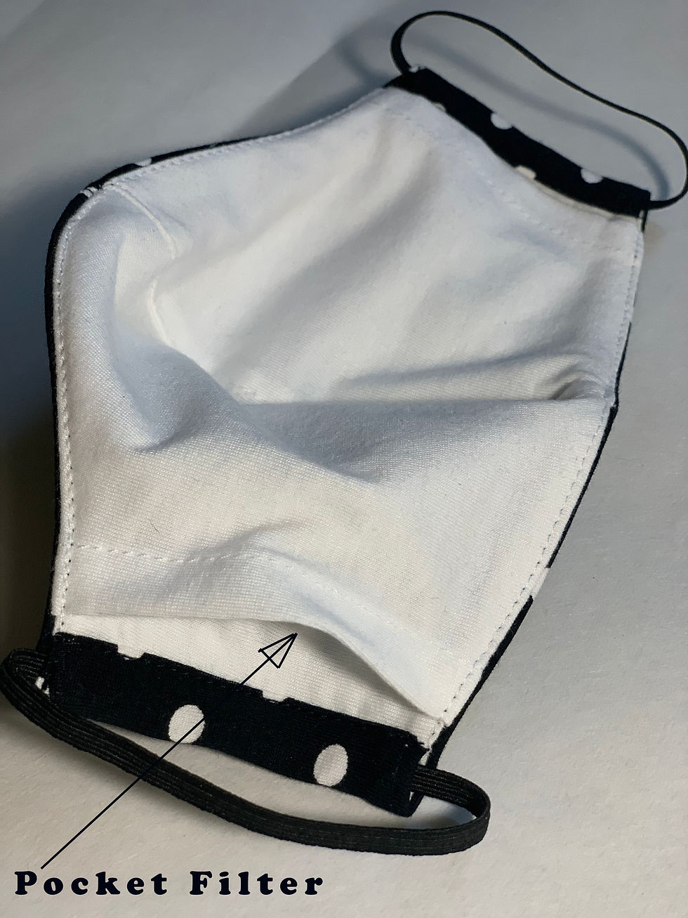 Thumbnail: Facial Mask 100% pois, triple layers Cotton, pocket for filter, handmade