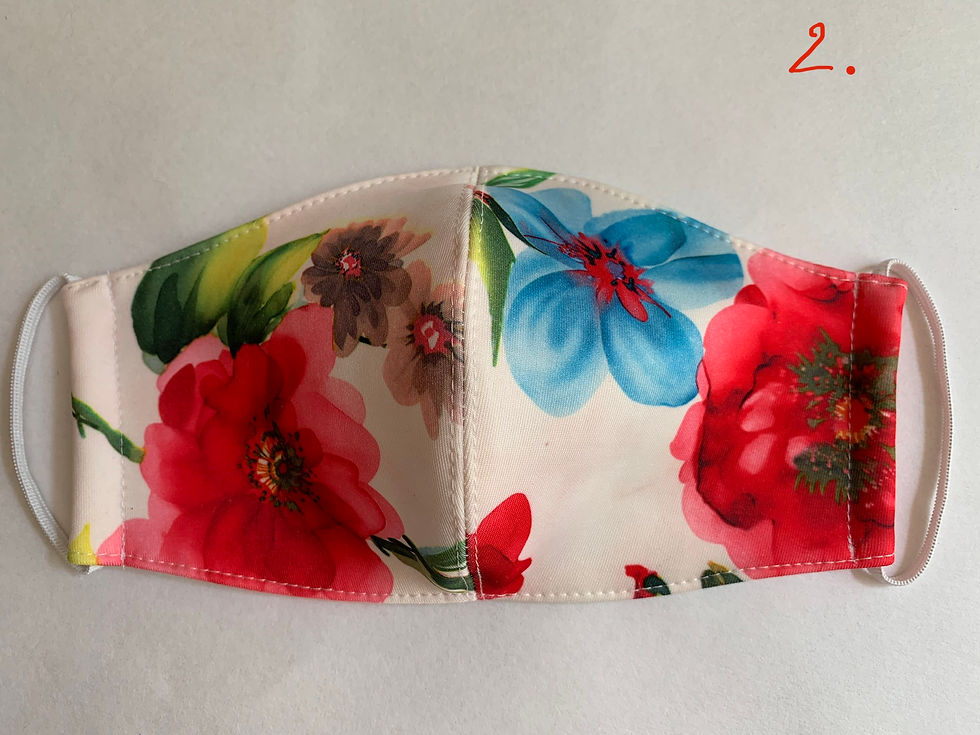 Thumbnail: Facial Mask Neoprene outside + 100% Cotton, pocket for filter, Flovers Lovers