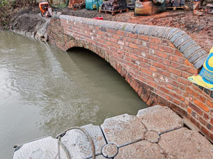 A canal bridge being repaired by The Rothen Group