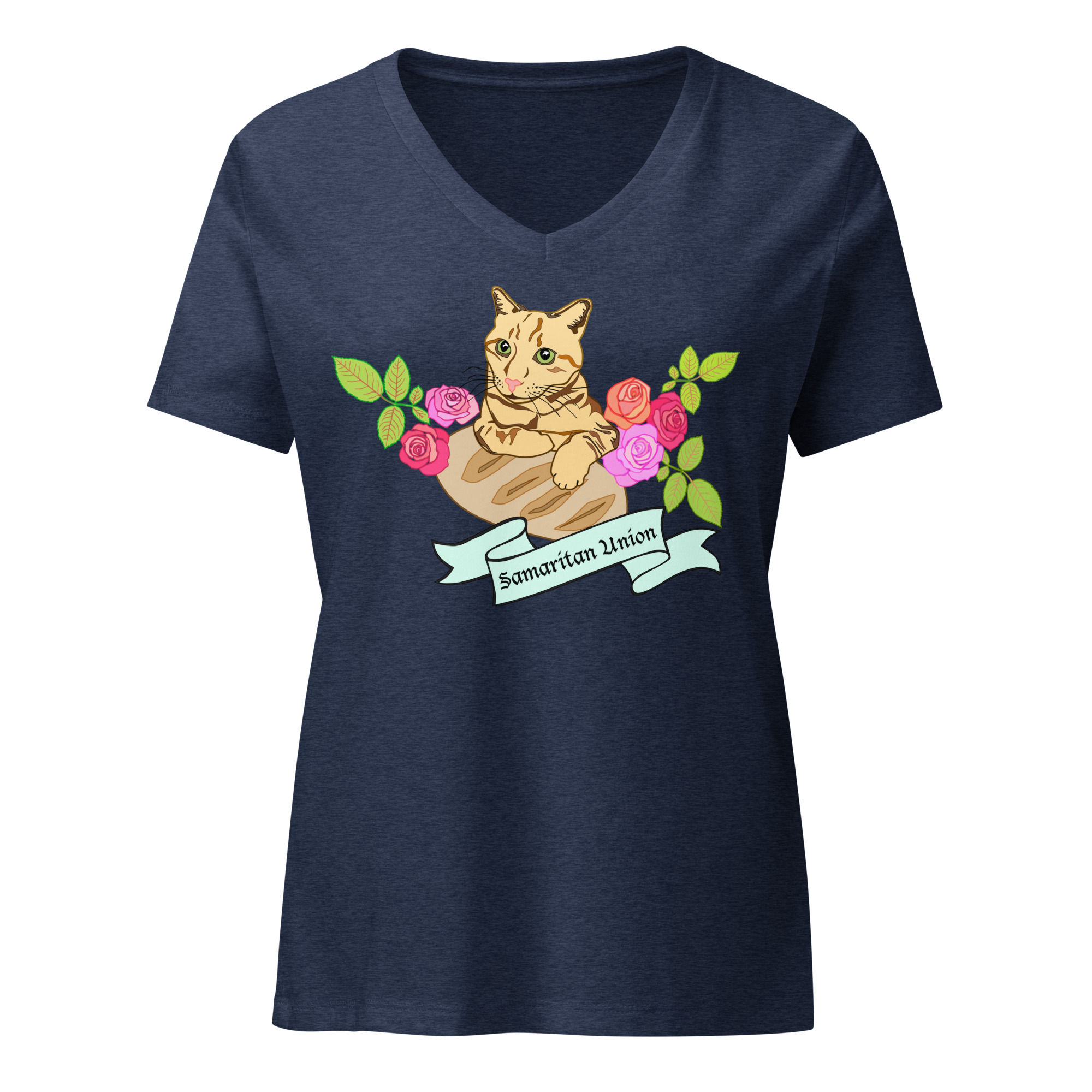 Samaritan Union Women’s relaxed v-neck t-shirt