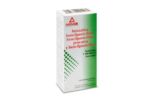 BENCILPENICILINA BENZATINICA SUSPENSION INYECTABLE 1200000U 1 PIEZA