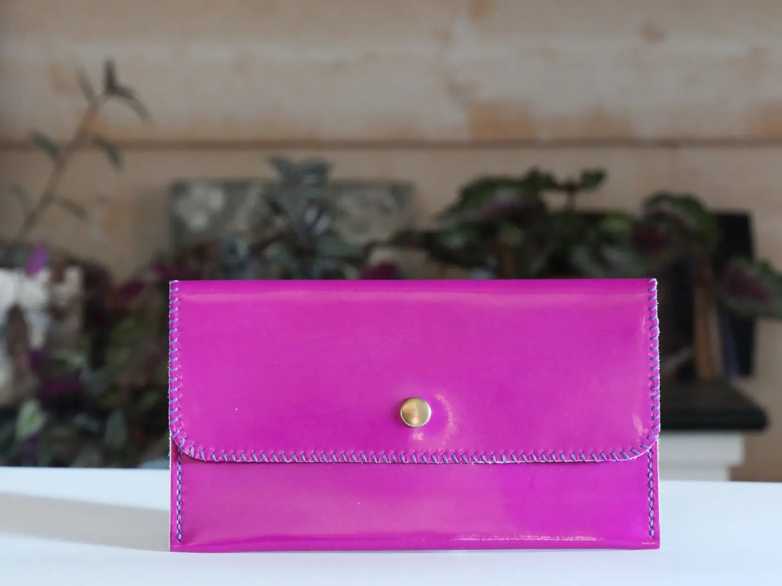 Pochette Sac Vernie Couture rabat