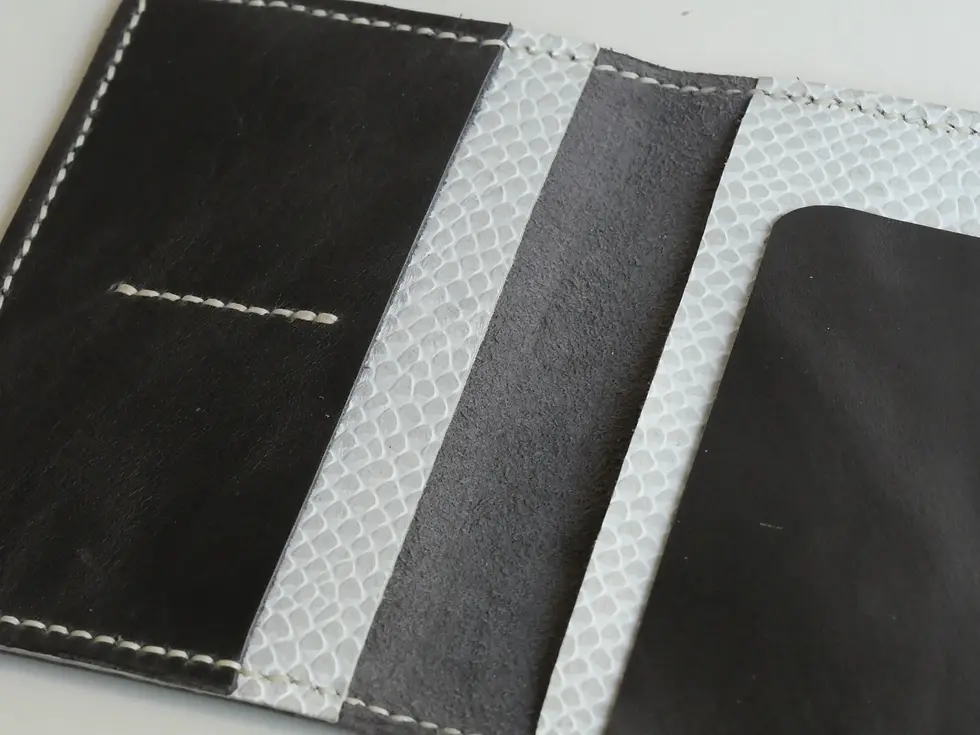 Miniature : Porte-Papier d'identité Gris et Blanc #1