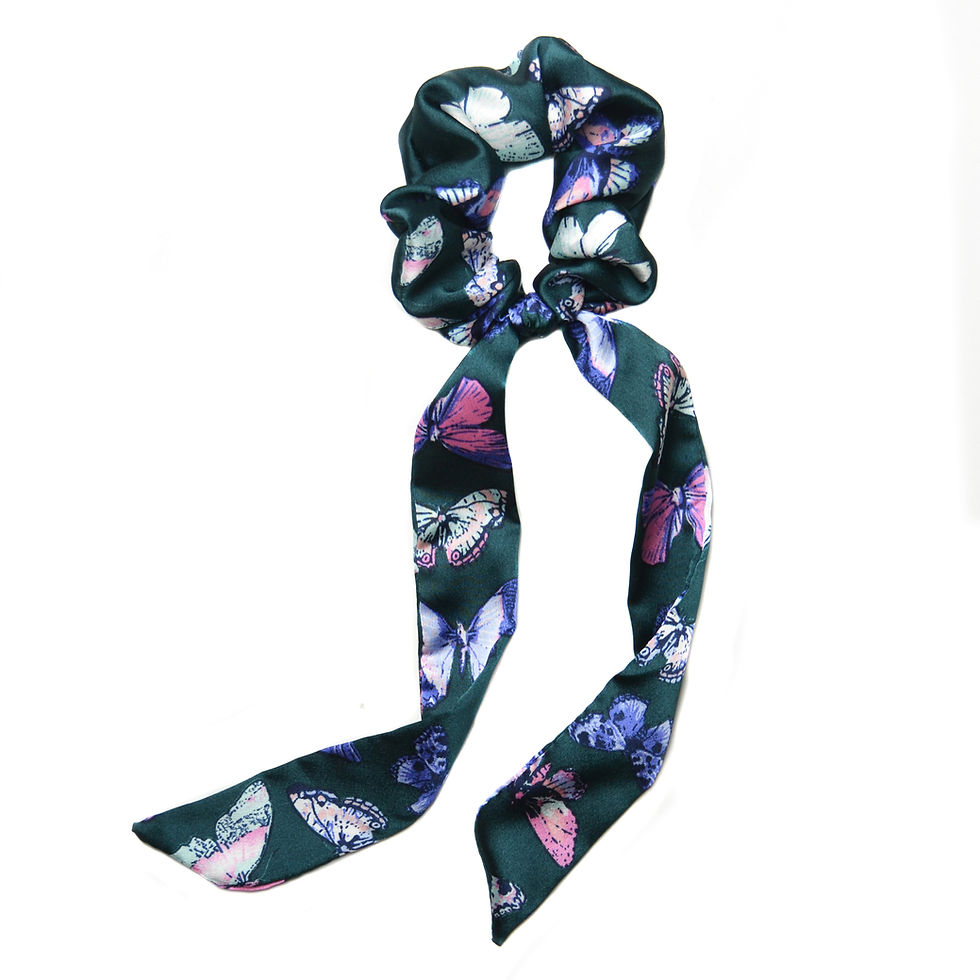 Chouchou ruban Mariposas, vert