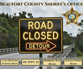 Bridge Closure of the Blounts Creek Bridge