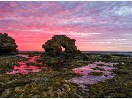 SOLD: Keyhole Rock, Bridgewater Bay Poster