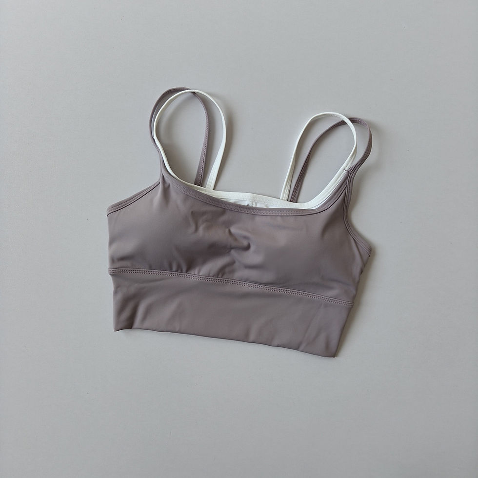 Thumbnail: Flow Contrast Longline Sports Bra Grey