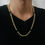 Thumbnail: Gold & Matte Onyx Necklace