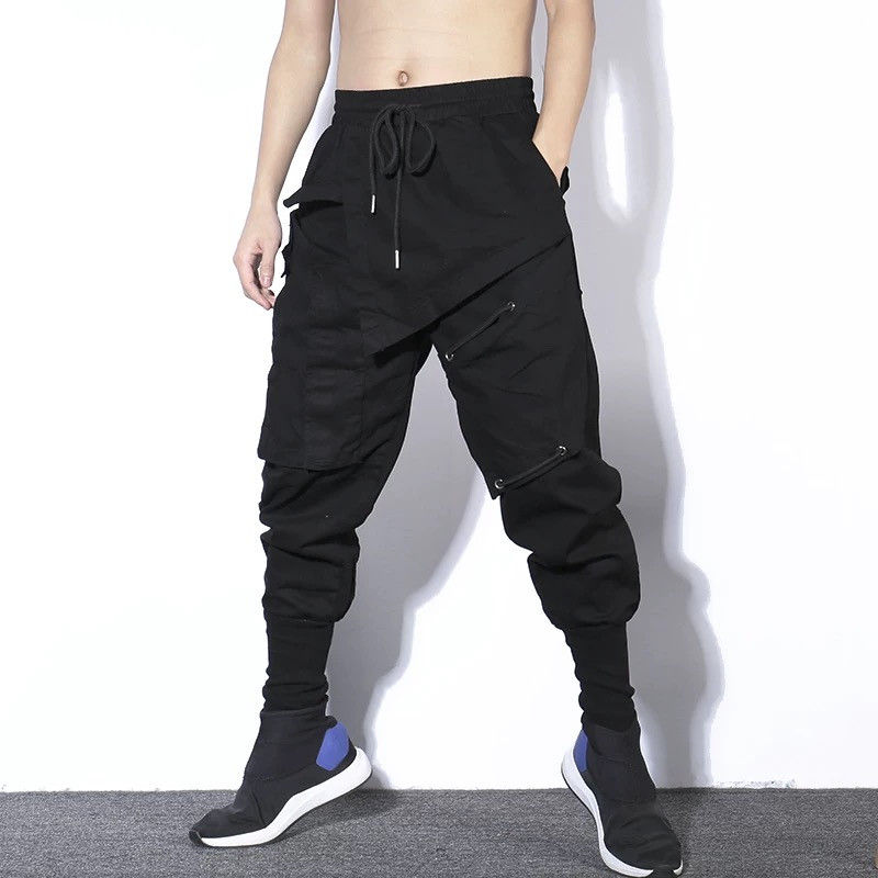 Drawstring Techwear Cargo Pants
