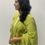 Thumbnail: Green and white Handblockprinted three piece Kurta