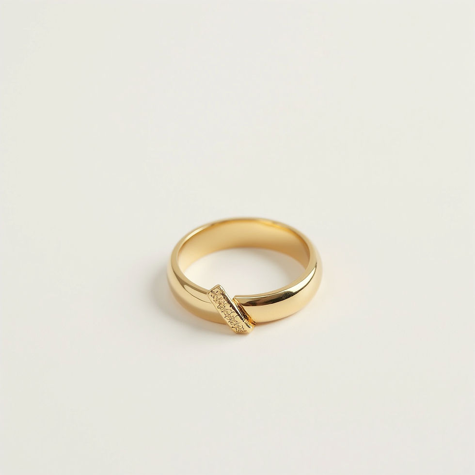 Anel Dourado Minimalista