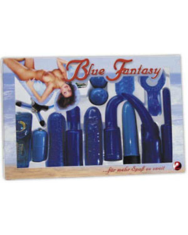 set erotico 12 pezzi blu
