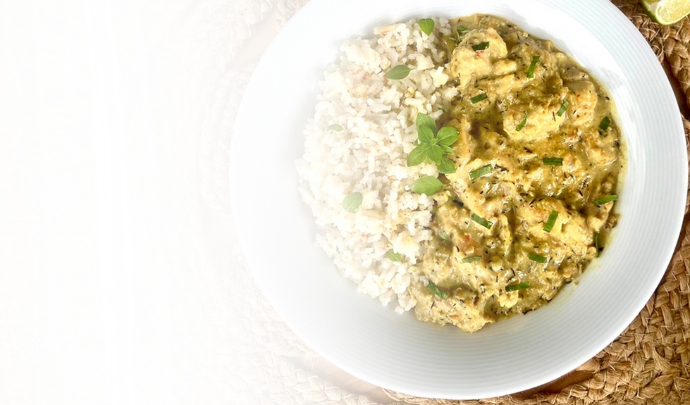 Curry de poulet au lait de coco