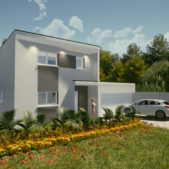 Plan 3D d'une maison