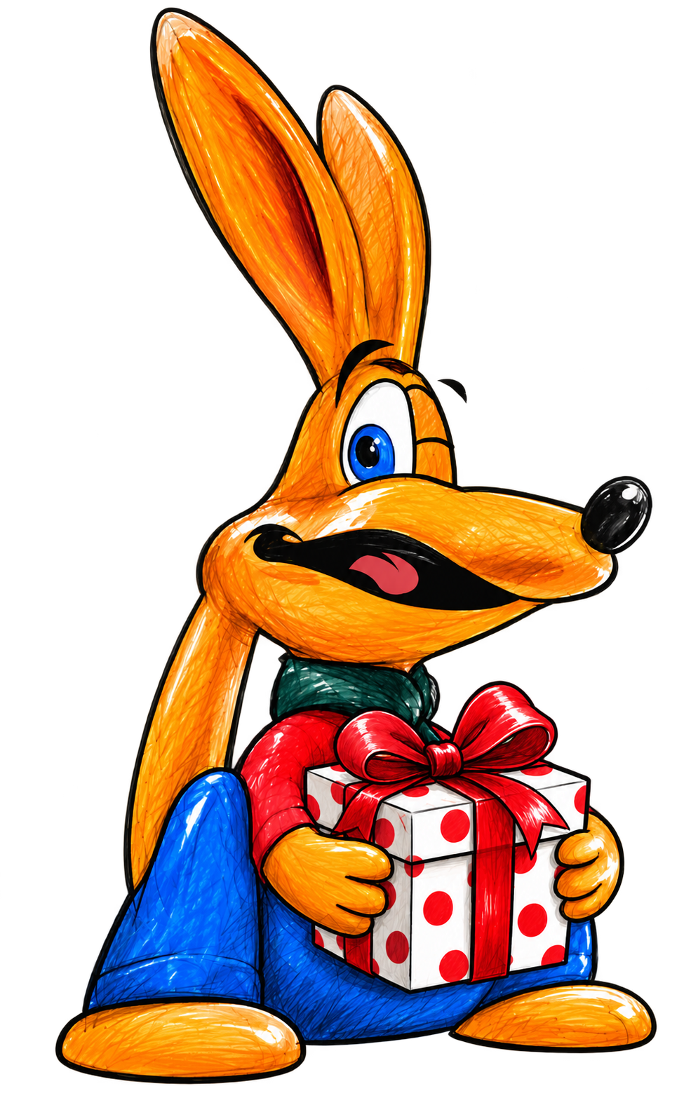 Mascotte fun city avec cadeau