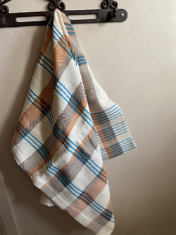 Rayures brunes et bleues