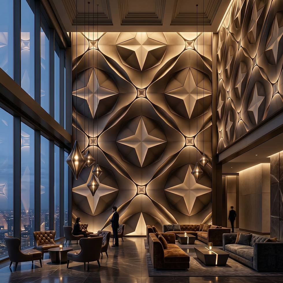 Dimensional Lobby Feature Wall