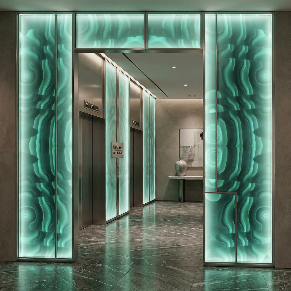 Emerald Luminous Panel Entry Portal System