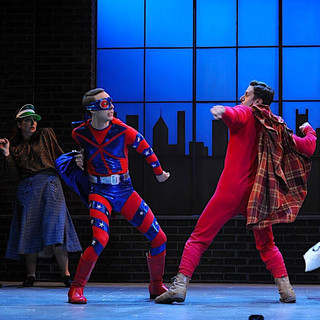 John Wascavage, Michael Greer and company in the Pittsburgh CLO production of UP AND AWAY.