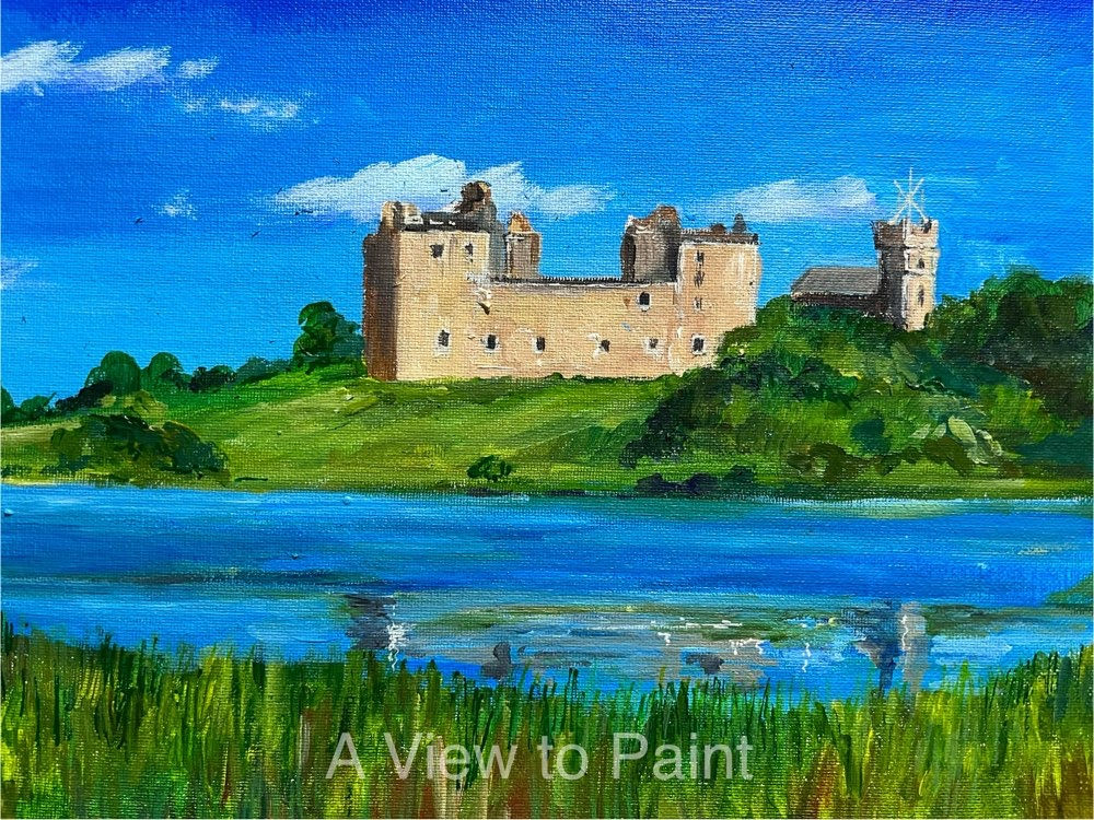 Linlithgow Palace  : Scottish Landscape Art - Signed & Mounted Print 