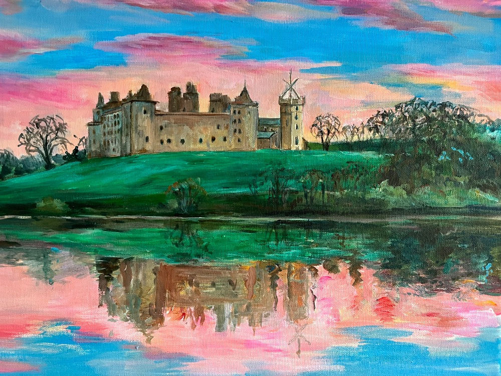 Sunrise over Linlithgow Palace  -Signed & Mounted Print