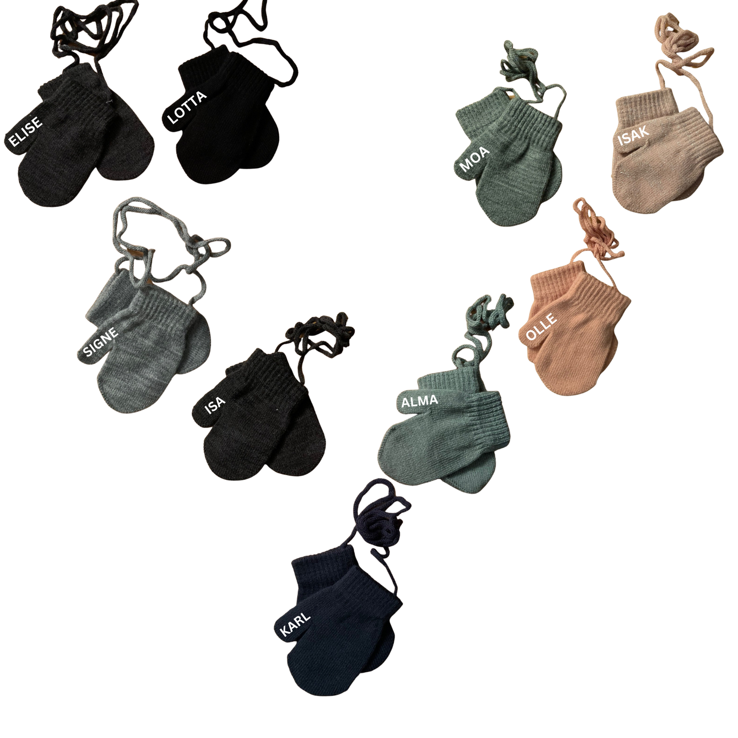 Tumvantar med namn, 1-2 år