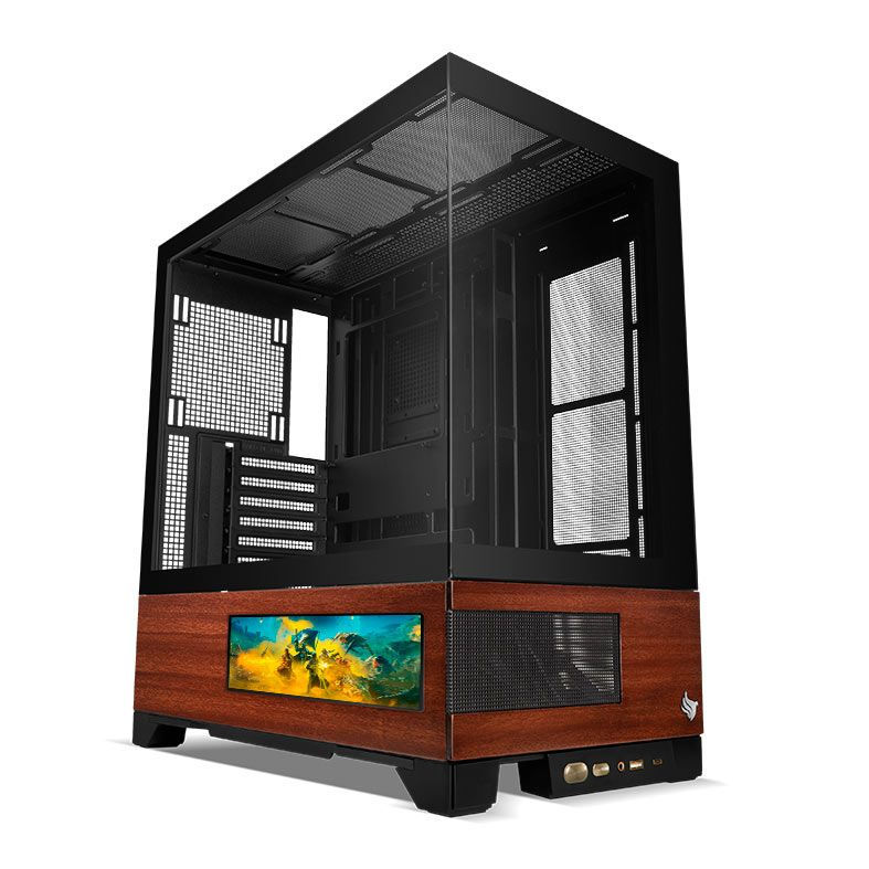 Gabinete Gamer HX570 LIGNO (TELA LCD)