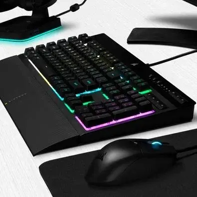 KIT TECLADO E MOUSE CORSAIR K55 PRO E KATAR PRO RGB