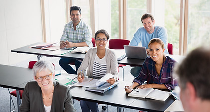 Students and Teacher in Classroom