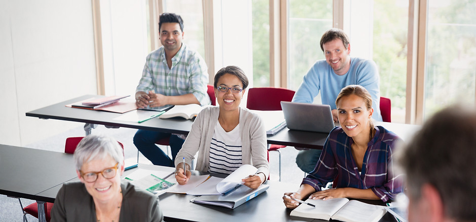 Students and Teacher in Classroom