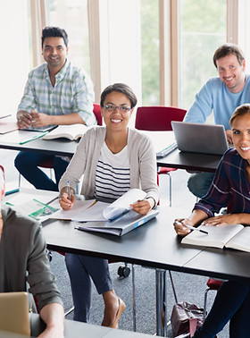 Students and Teacher in Classroom