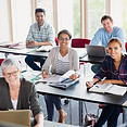 Students and Teacher in Classroom