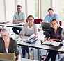 Students and Teacher in Classroom