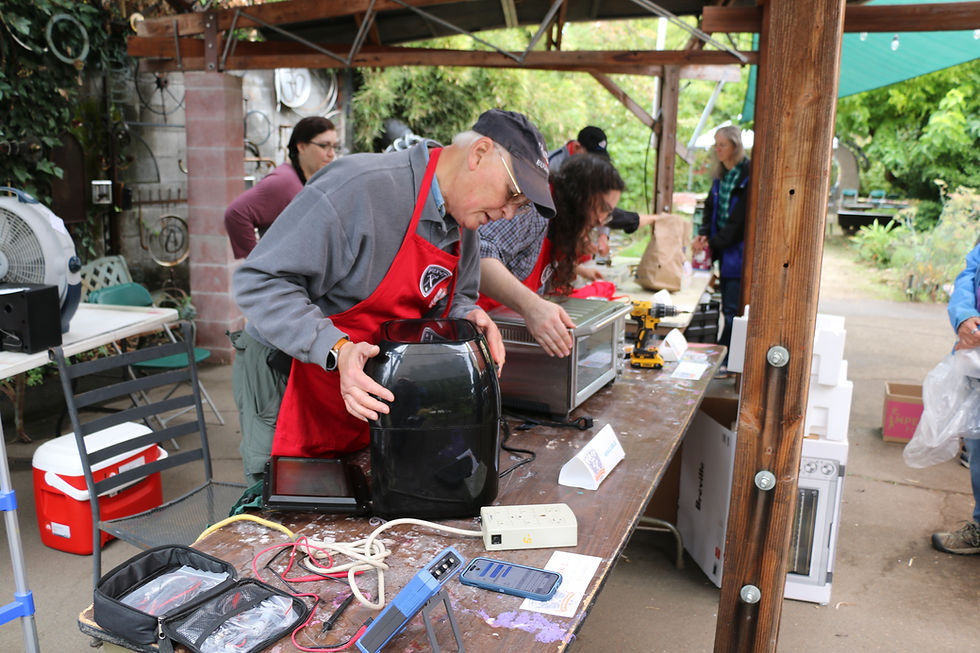 Black and White Community Collection Event Fix-It Booth