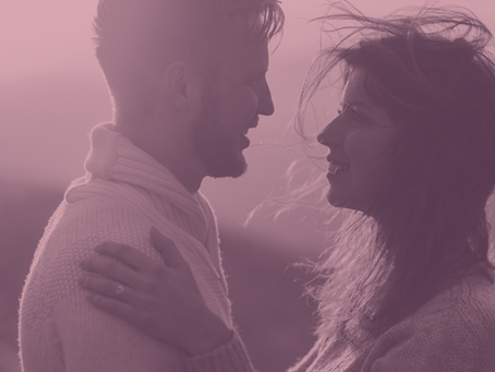 A couple looking at each other