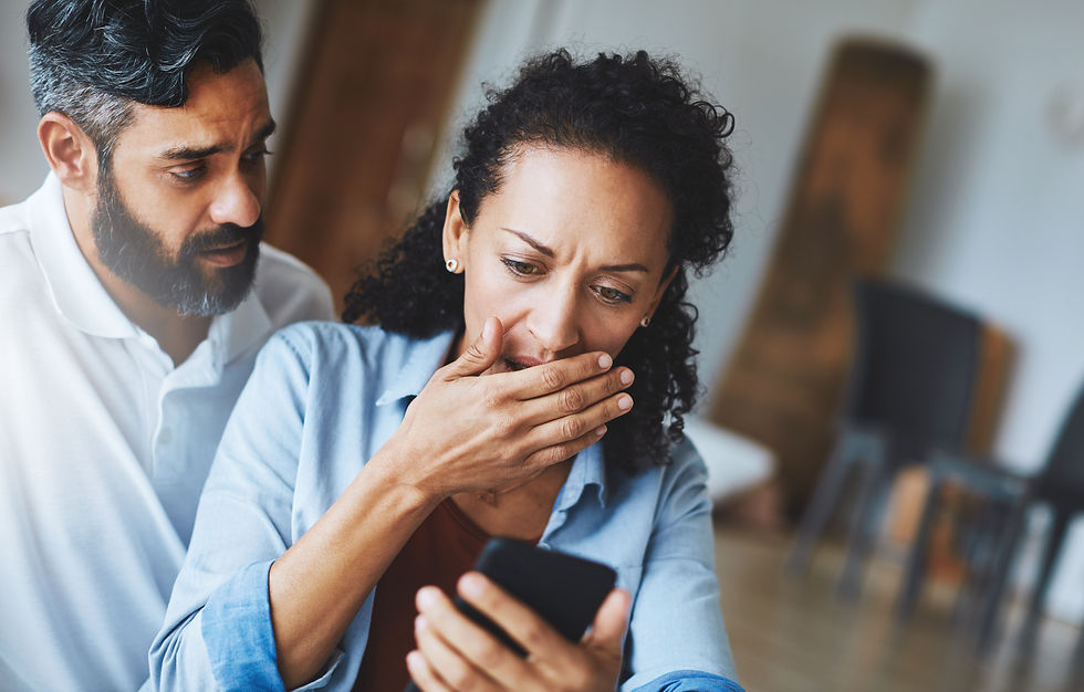 A spouse in shock from emotional betrayal