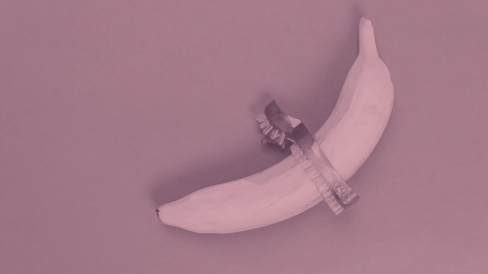 A cock ring on a banana