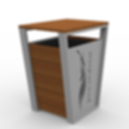 Rowan Trash - View 2 - Neutral (Silver).