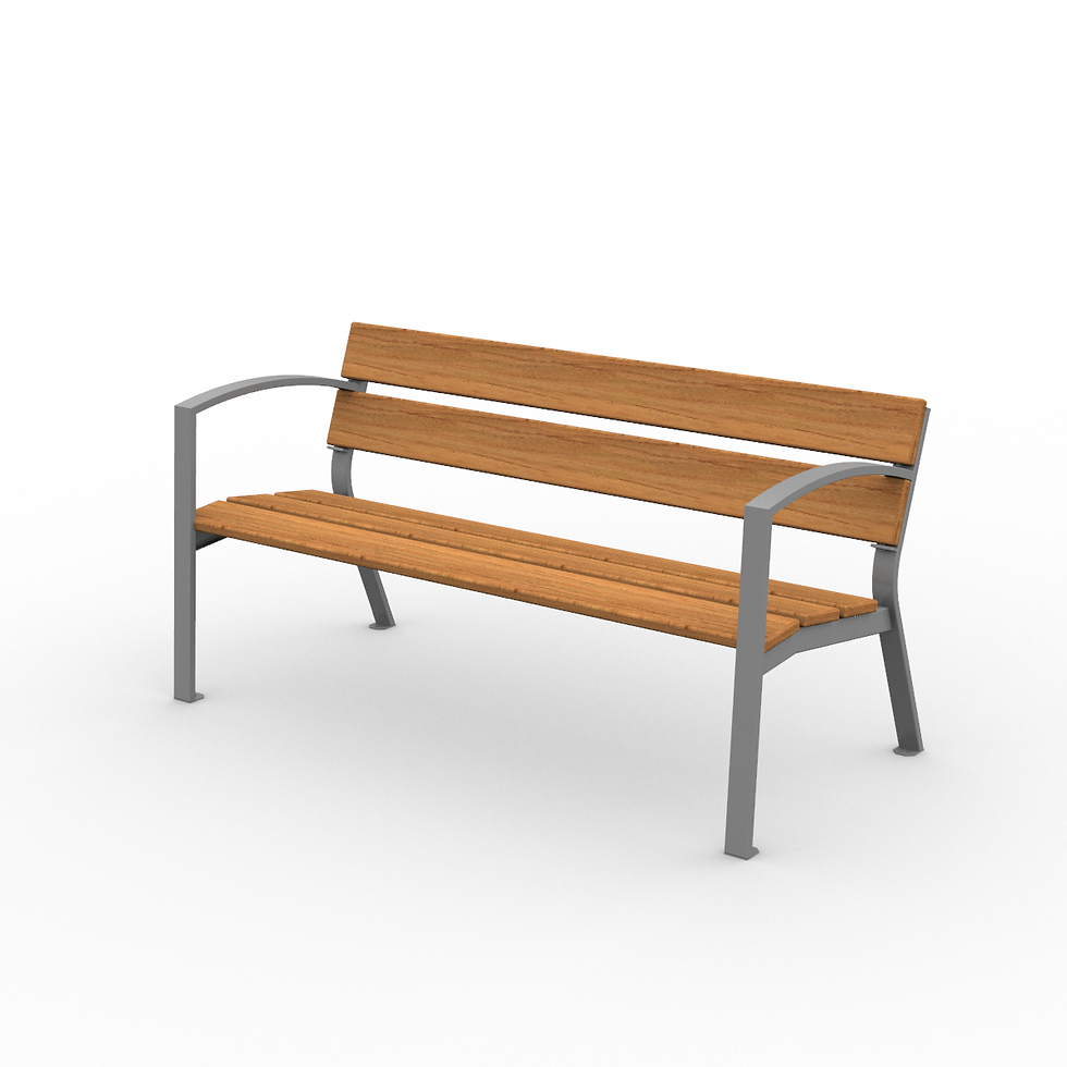 Genesis Bench - View 2 - Neutral (Silver