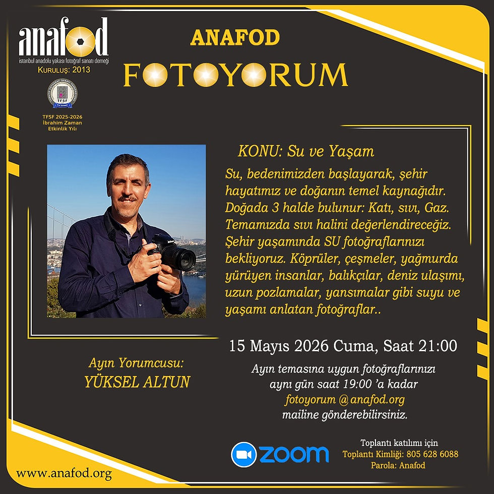 “YÜKSEL ALTUN” ile ANAFOD FotoYorum