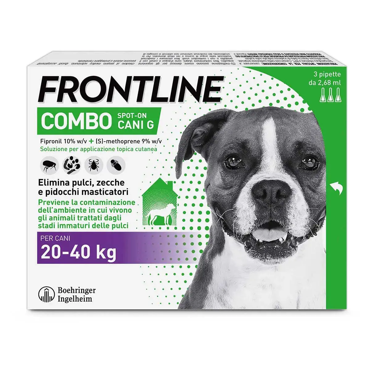 Frontline combo cani grandi 3 pipette 2,68 ml 20-40 kg