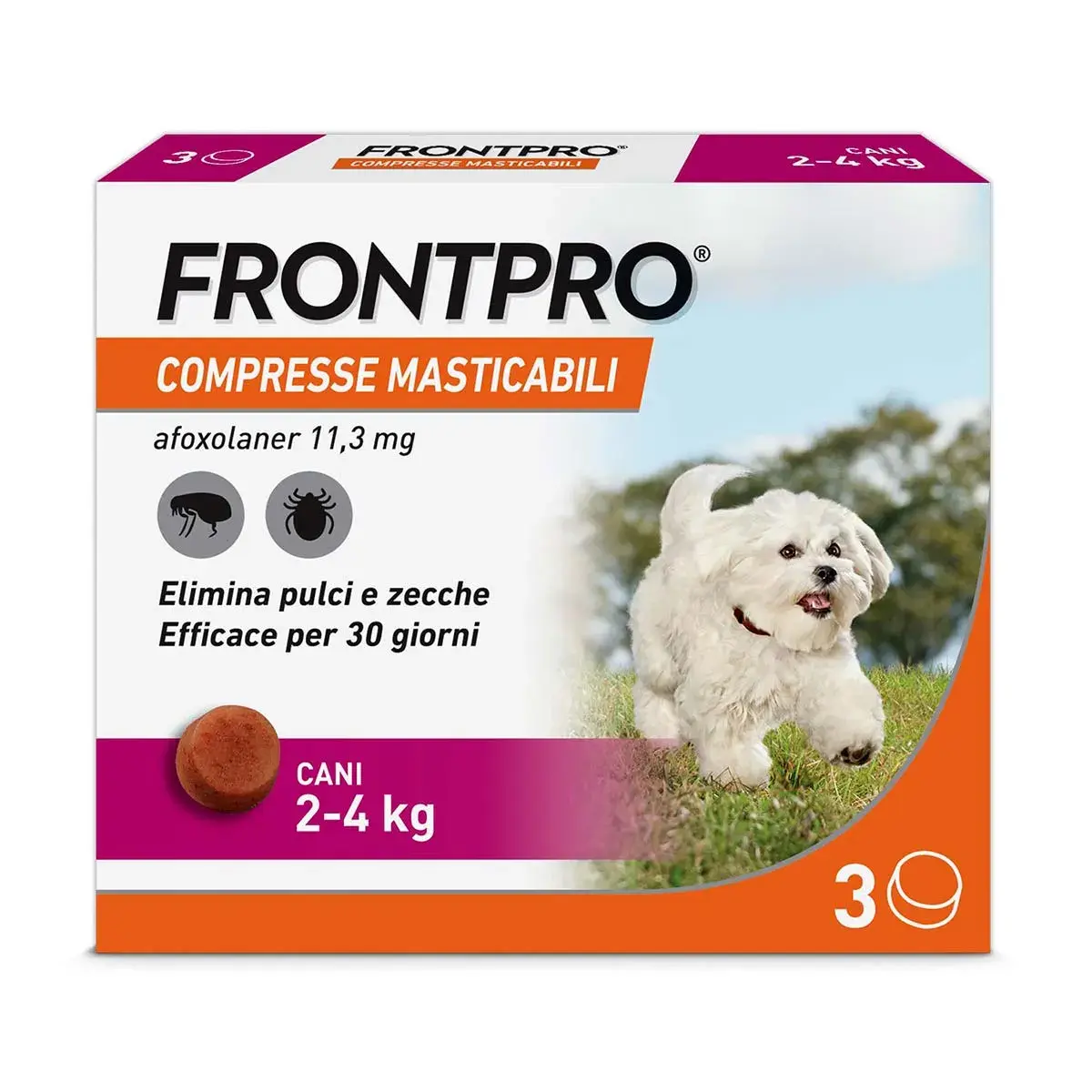 Frontpro 3 Compresse Masticabili 2-4 Kg 11,3 Mg