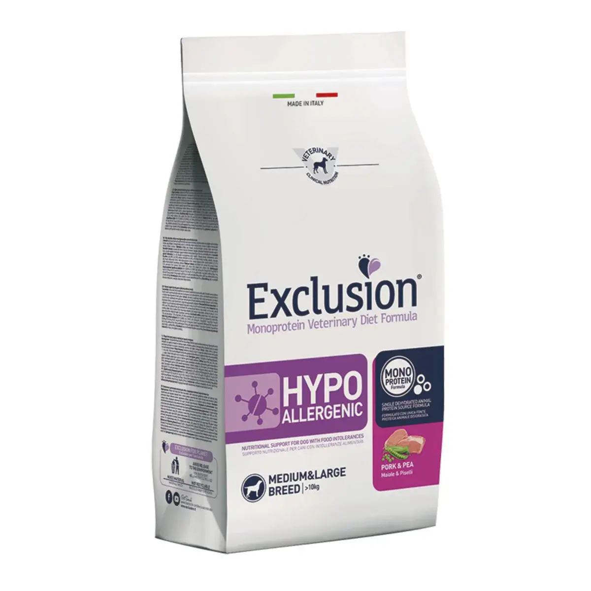 Exclusion Hypoallergenic Dog Medium Maiale 2kg