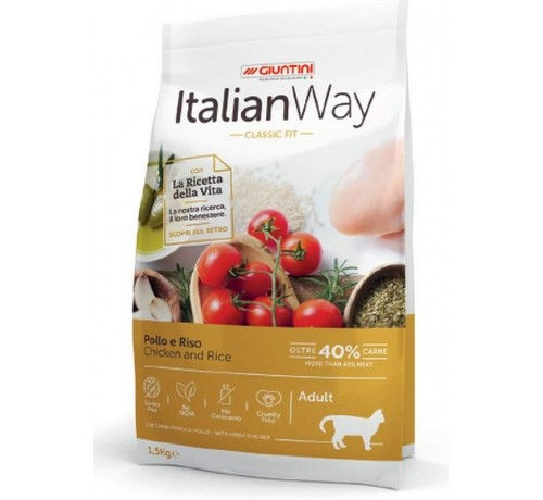 ItalianWay classic fit adult cat pollo e riso 1,5kg